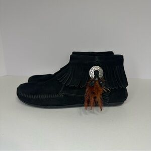 Minnetonka leather booties